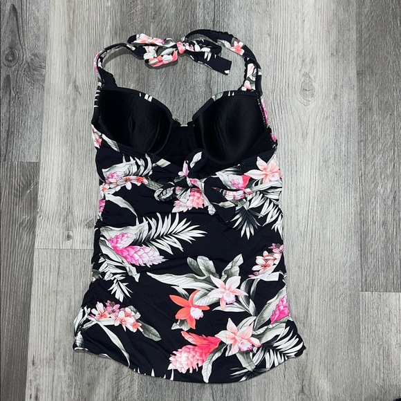 Tommy Bahama's "Ginger Flowers" Tankini, Rash Guard Top & skirt,(4pcs) size S/M - Picture 8 of 12